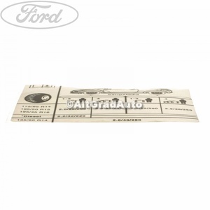 Eticheta valori presiune roti Ford ka 2 1.2