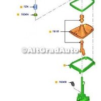 Ansamblu timonerie tija cutie 6 trepte MMT6 piele Ford Mondeo V 1.5 TDCi