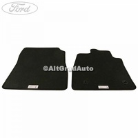 Set Covorase fata velur negre, cusaturi gri Ford Noul Puma 1.5 EcoBlue